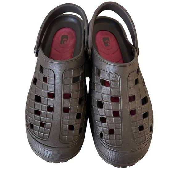 Women’s CLOGGENS brown Sz 10 waterproof clogs COMFY! - Picture 1 of 13